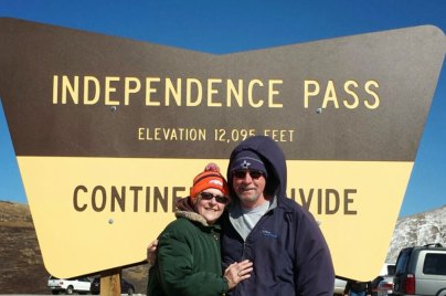 Jerry Kreiner and his wife at Independence Pass