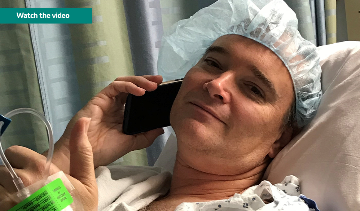 Chet Kitchen in hospital bed